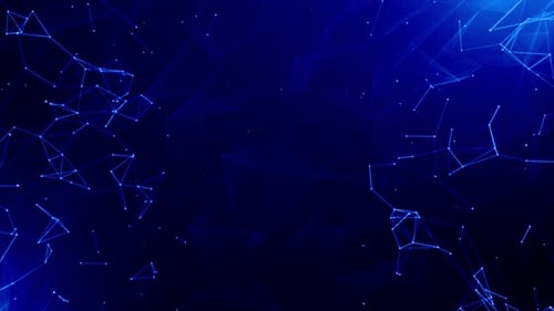 Plexus Futuristic Technology Background Blue Loop V5