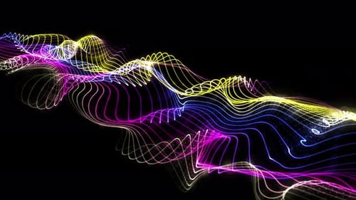 Colorful Particles Wave Flow Loop V3