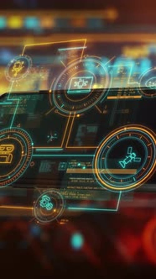 3D Smartphone Displaying Dynamic Infographics in Virtual Space