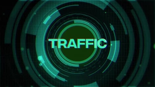 Texto de tráfego em fundo futurista do ciberespaço