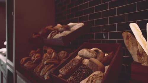 Assorted Types of Bread in Baskets