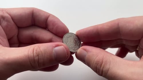 Switzerland 1 Franc, 2012 On A White Background