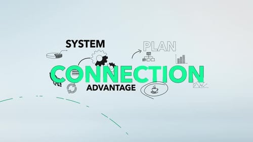 Infographic ConnectionTypography Background