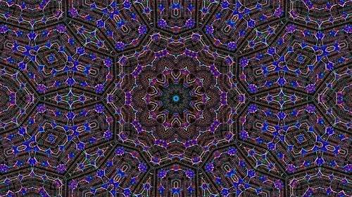 Abstract background moving stripes and flashing with shining light dots. Animation with circles