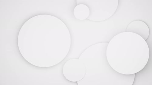 Modern Abstract White Circles Flowing Background