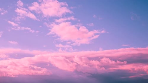 Pink and Purple Clouds at Sunrise or Sunset