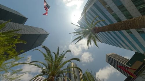 Arranha-céus no centro de Los Angeles.