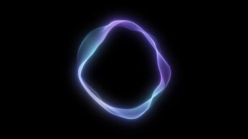 Glowing Abstract Shape in Purple and Blue