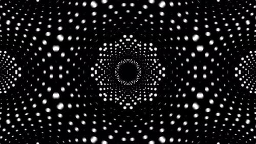 Abstract Grid Dots Hypnotic Tunnel Loop