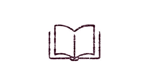 Open Book Icon Animation With Red Outline And White Pages
