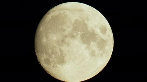 Moon close up craters terminator side large magnification air disturbance distortion