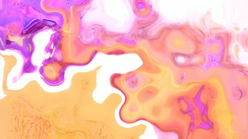 Animation liquide étonnante abstraite, arrière-plan à motif liquide multicolore. Vd2601