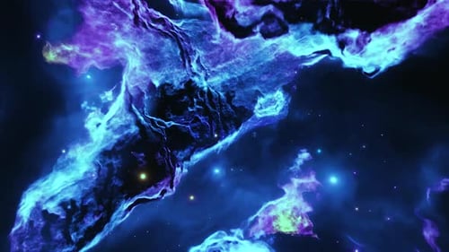 Vibrant Cosmic Nebula Abstract Background