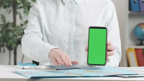 Travel Agency Digital Consultation Advertising Area Workspace Mock Up