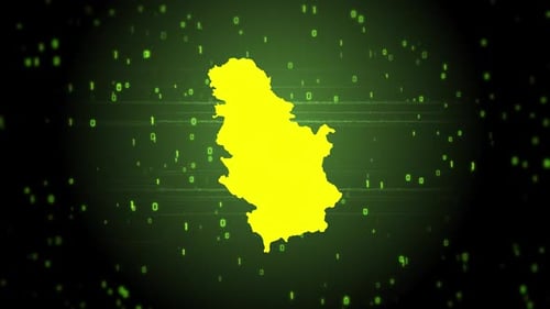 Futuristic Digital Map Reveal with Glitch Effects