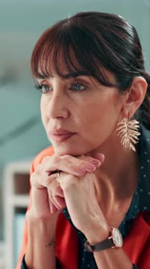 Creative agency, thinking or woman in office, planning for publication or ideas for story proposal