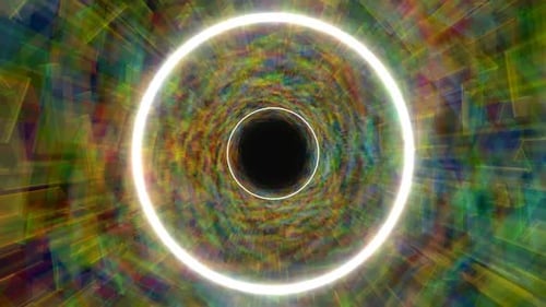 Multicolor Pulsating Hypnotic Tunnel Background Vj Loop In HD