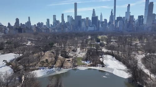 Central Park. Downtown City. Leisure Park Landscape. Metropolitan District.