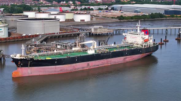 Fuel and Oil Tanker Offloading at a Depot, Industrial Stock Footage ft ...