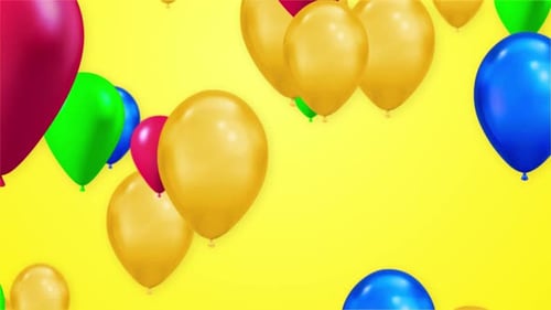 Vibrant Colorful Balloons Floating Upwards Celebration Background