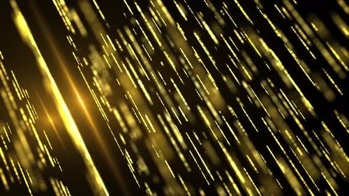 Abstract Golden Particles Moving Light Background