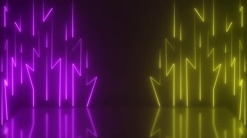 Modern Glowing Neon Lights Loop Background Wallpaper