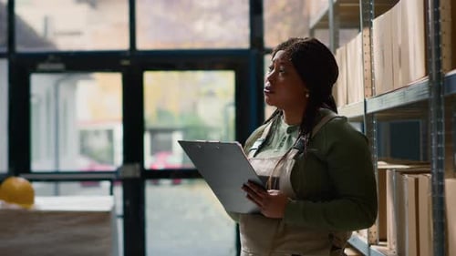 Warehouse Professional Checks Inventory