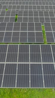 Vertical Video of Sonal Panels Farm. Renewable Energy Aerial View ...