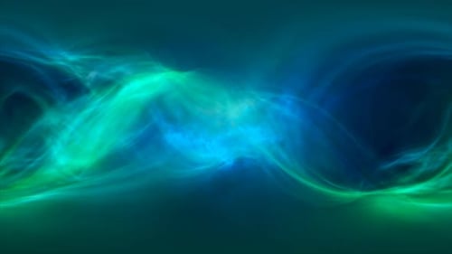 Abstract Green Blue Fluid Light Energy Seamless Loop Background