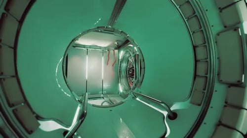 Interior of Futuristic Internation Space Station