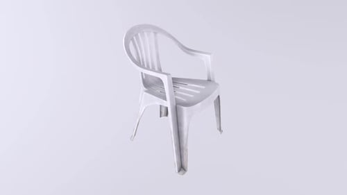 Chair 3d object rotating loop