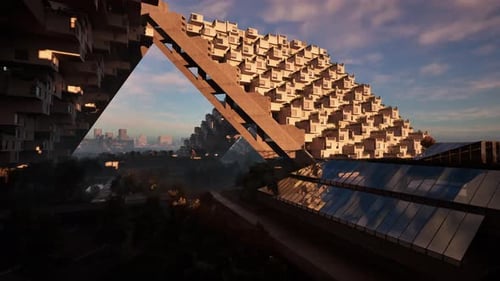 Un rascacielos imponente con una multitud de ventanas que brillan a la luz del sol