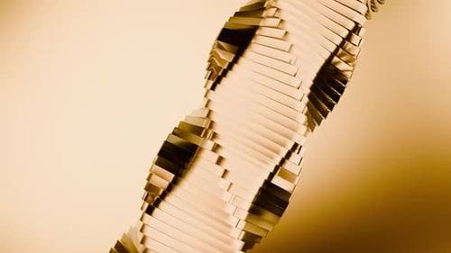Golden Twisted 3D-Luxus-abstrakte Hintergrundanimation