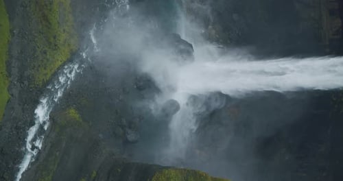 Most Beautiful Haifoss Waterfall in Iceland Highland