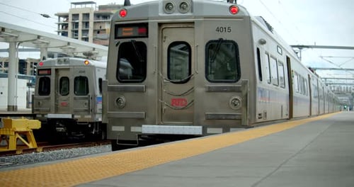 Denver, Colorado/États-Unis - 11 avril 2019 : arrêt du train de Denver City