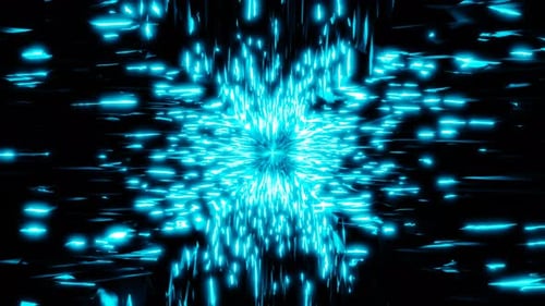 vj loop blue flickering light particles abstract background