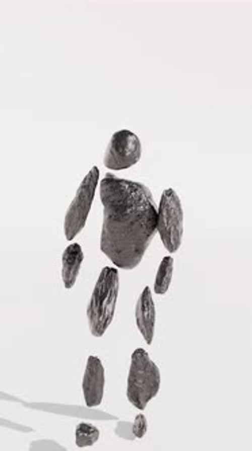Rock Golem Disintegrating While Walking Animation