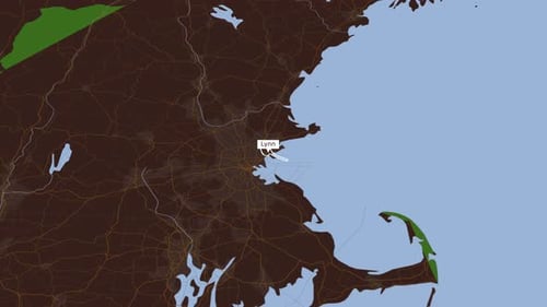 Animated Geographic Map Zoom to City Location