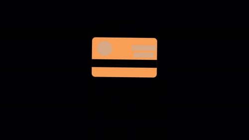 Orange Bankkarte 4K Alpha-Kanal