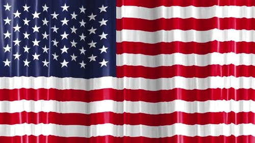 Patriotic Waving American Flag Seamless Loop
