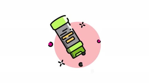 Animated Flat Design Marker Icon