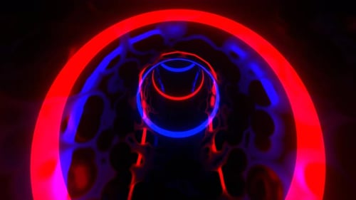 Deep Blue And Red Cosmic Psychedelic Portal Background Vj Loop In 4K