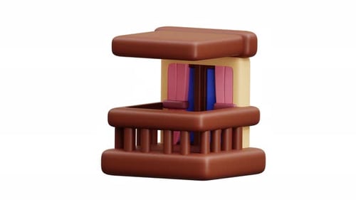 3D Animation Of Hotel Balcony