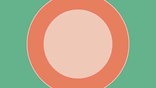 Animiertes geometrisches Muster oder Hintergrund. Hintergrund mit abstrakten beweglichen Formen, Vintage-Retro-Farben