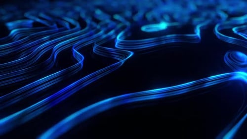Dynamic Glowing Blue Lines Futuristic Abstract Background