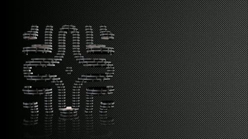 Abstract Geometric Metallic Object Rotating Animation Loop