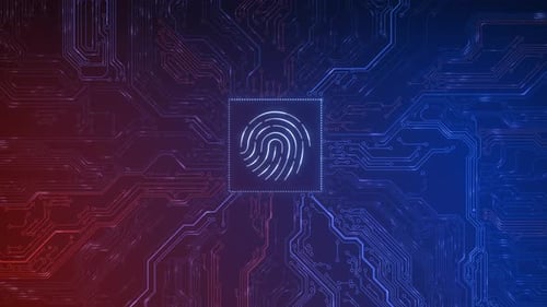 Digital Biometric Security and Identify By Fingerprint Concept Scanning System of the Finger Print