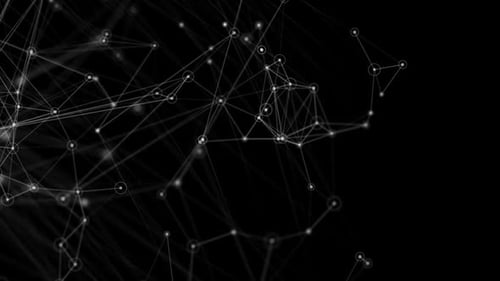 Digital plexus network data points and beams loop