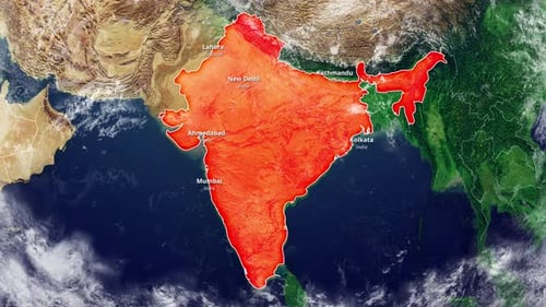 India Zoom Map 2D