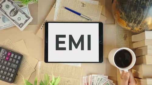 EMI DISPLAYING ON FINANCE TABLET SCREEN